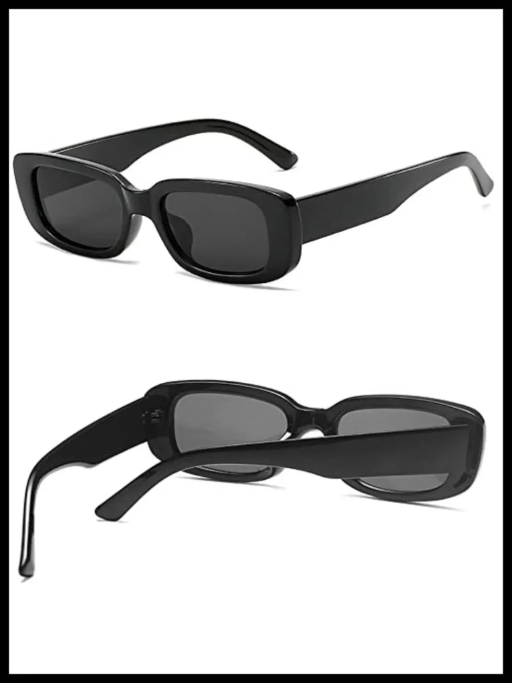 4 Pack Retro Vintage Sunglasses Small Square Rectangle 90s Y2K for Women